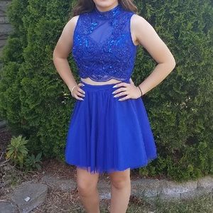Blue two piece dress